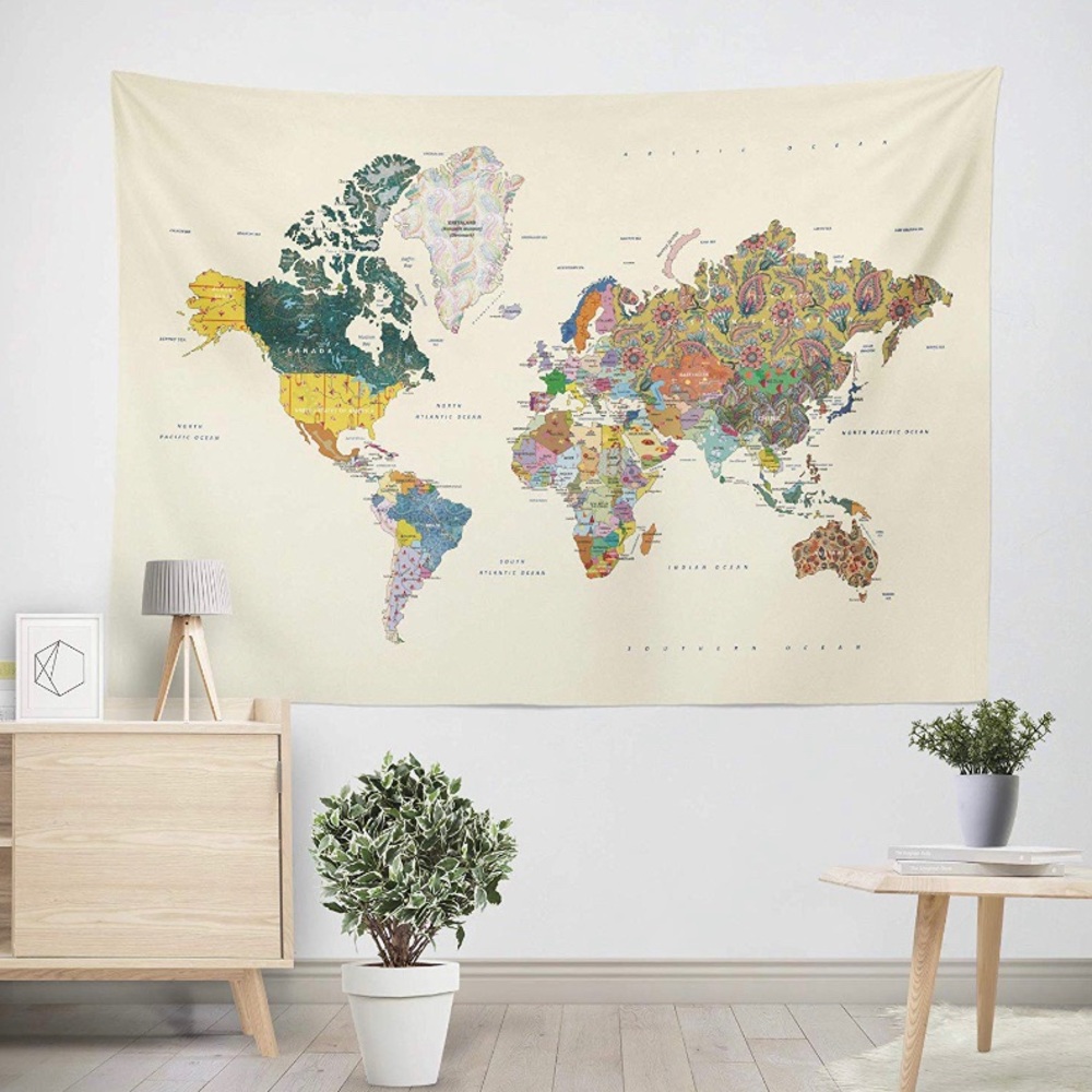 World Map Tapestry
